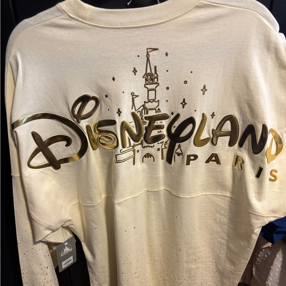 Disneyland Paris Cream and Gold Spirit Jersey with Sparkling Logo